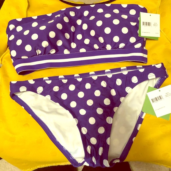 kate spade Other - Kate spade bikini purple polka dot
